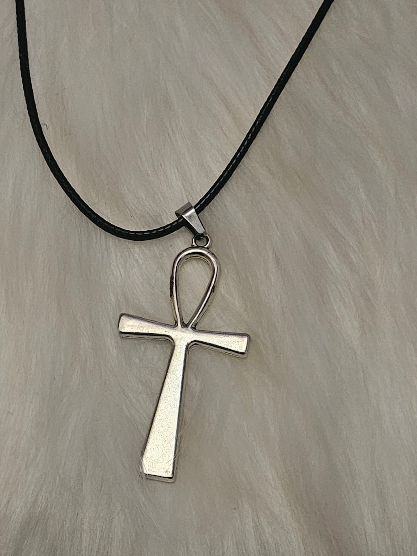 Large Ankh Corded Necklace