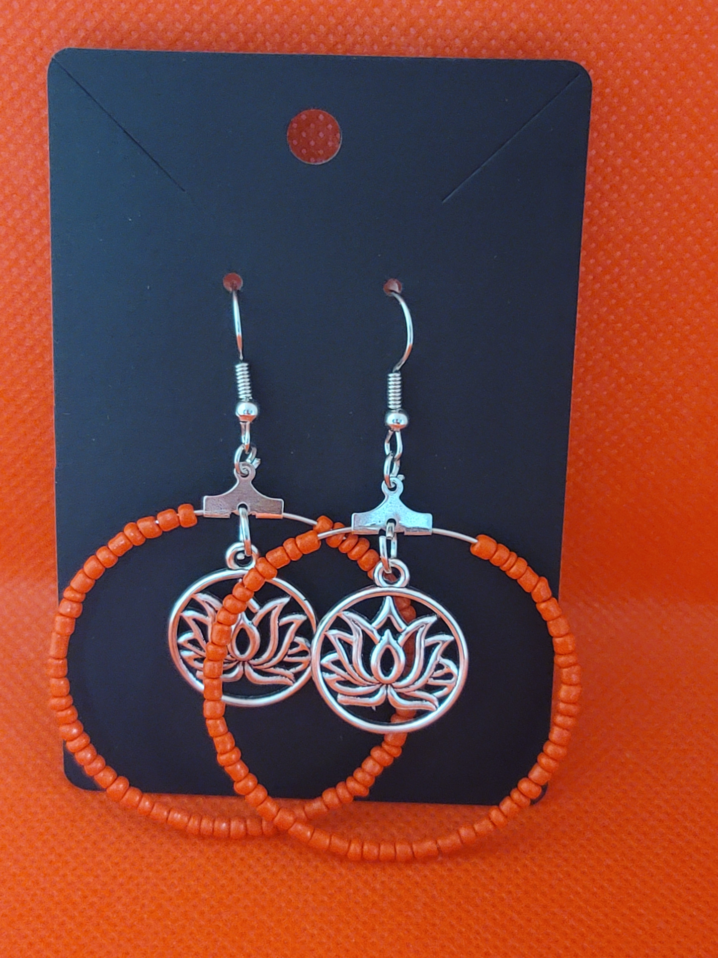 Lotus Hoop Earrings
