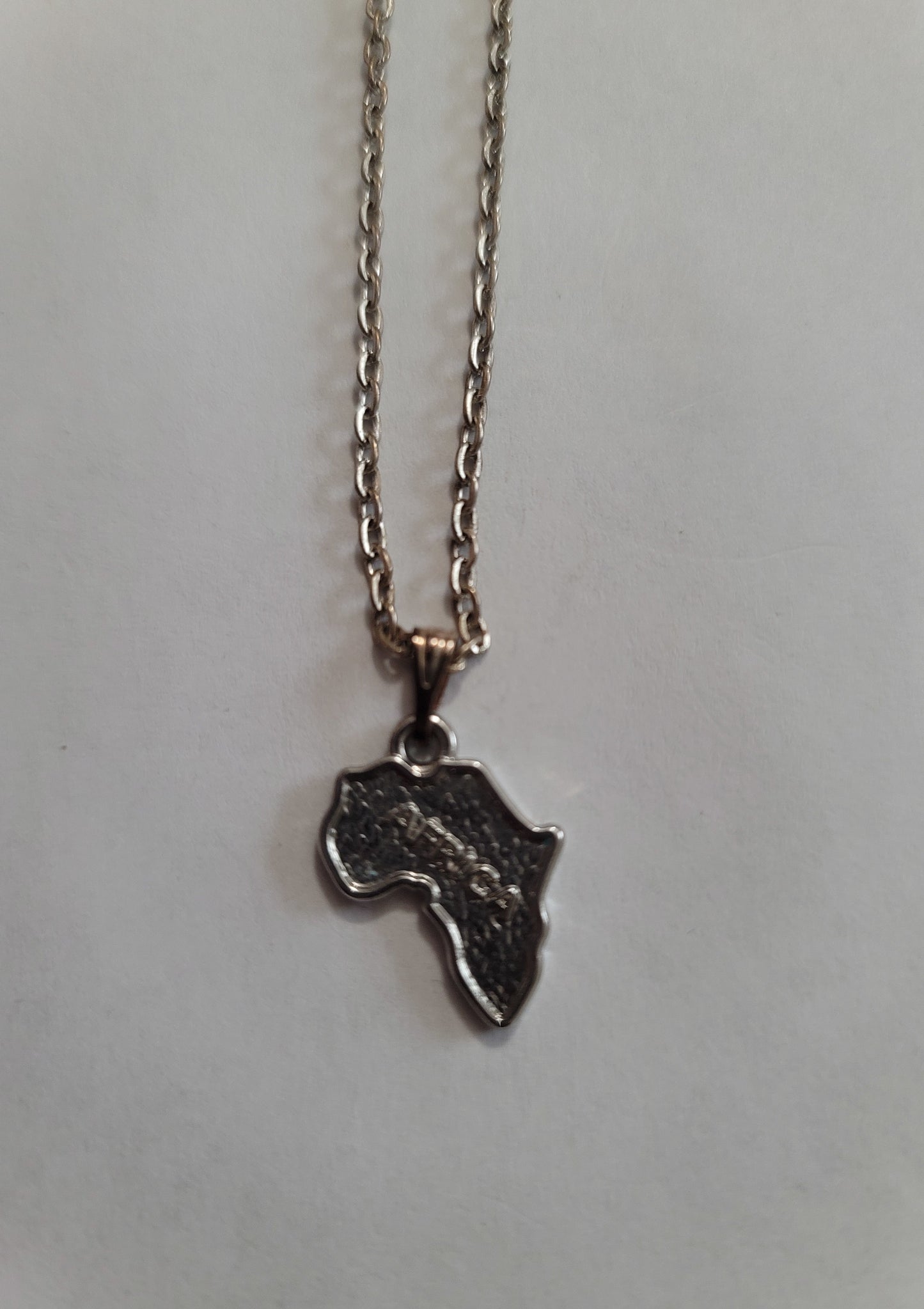 Silver Africa Pendant Necklace