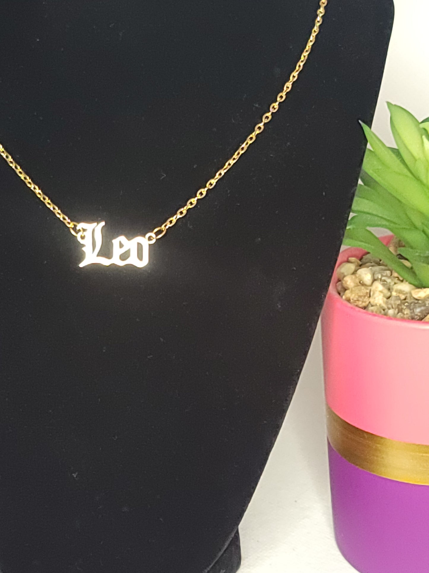 Gold Leo Pendant Necklace