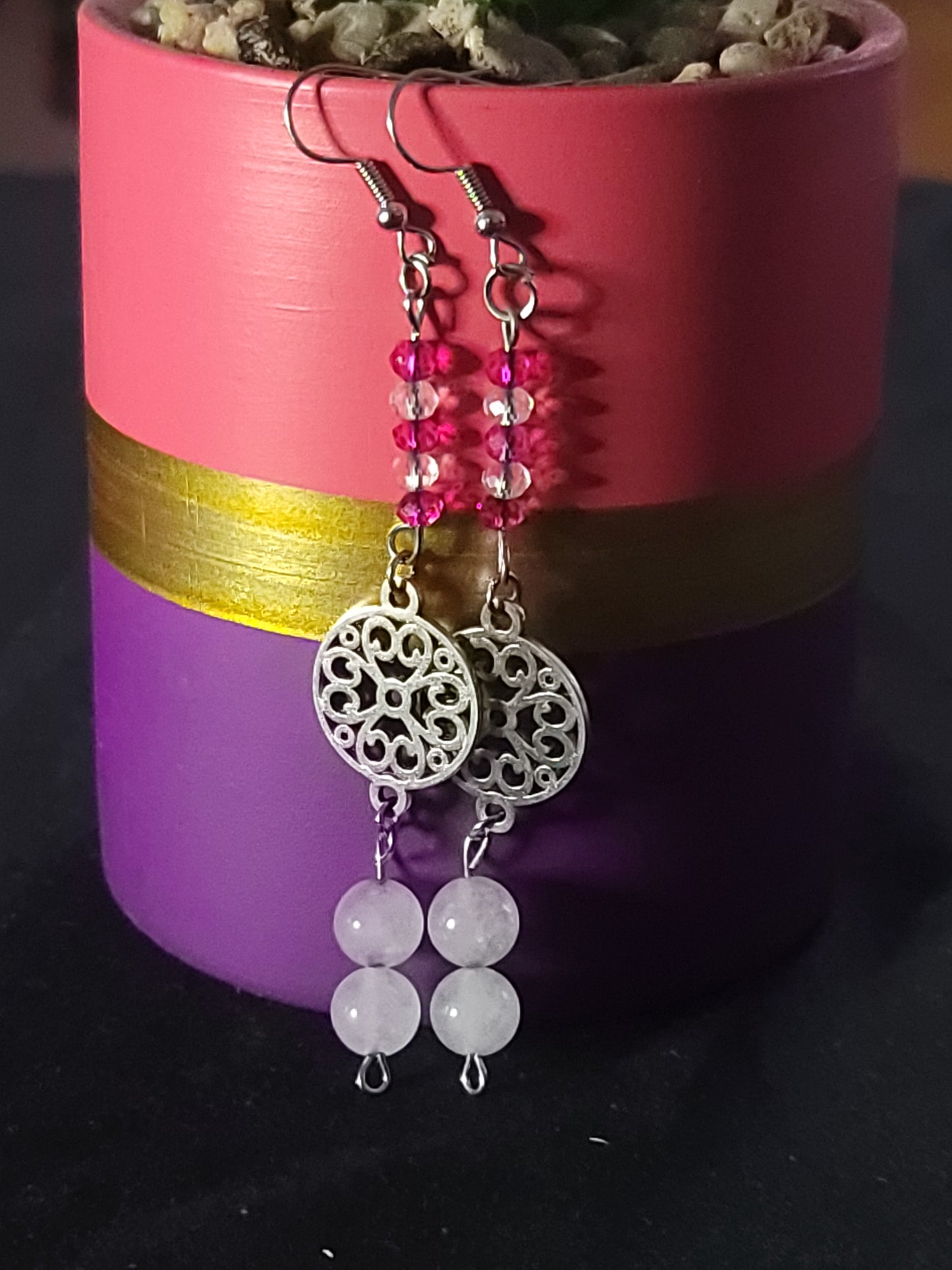 Pink Breasts Cancer Earrings