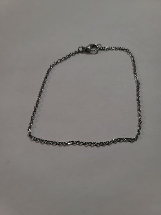 Silver ankle bracelets