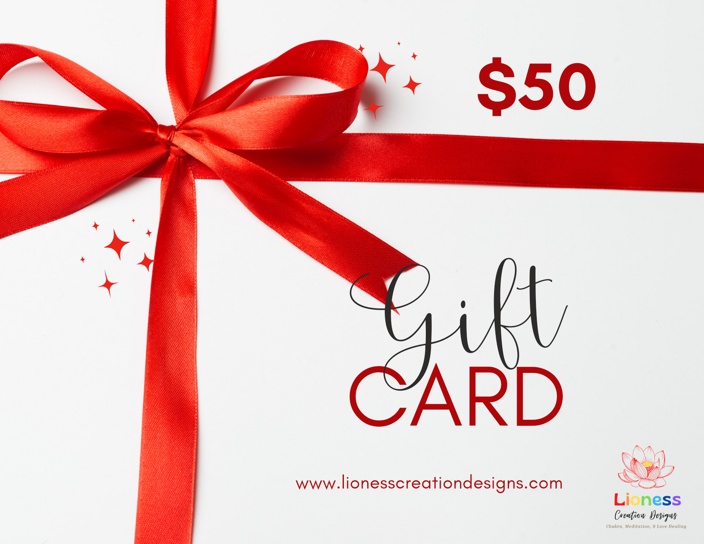 Lioness Creation Designs Gift Cards!