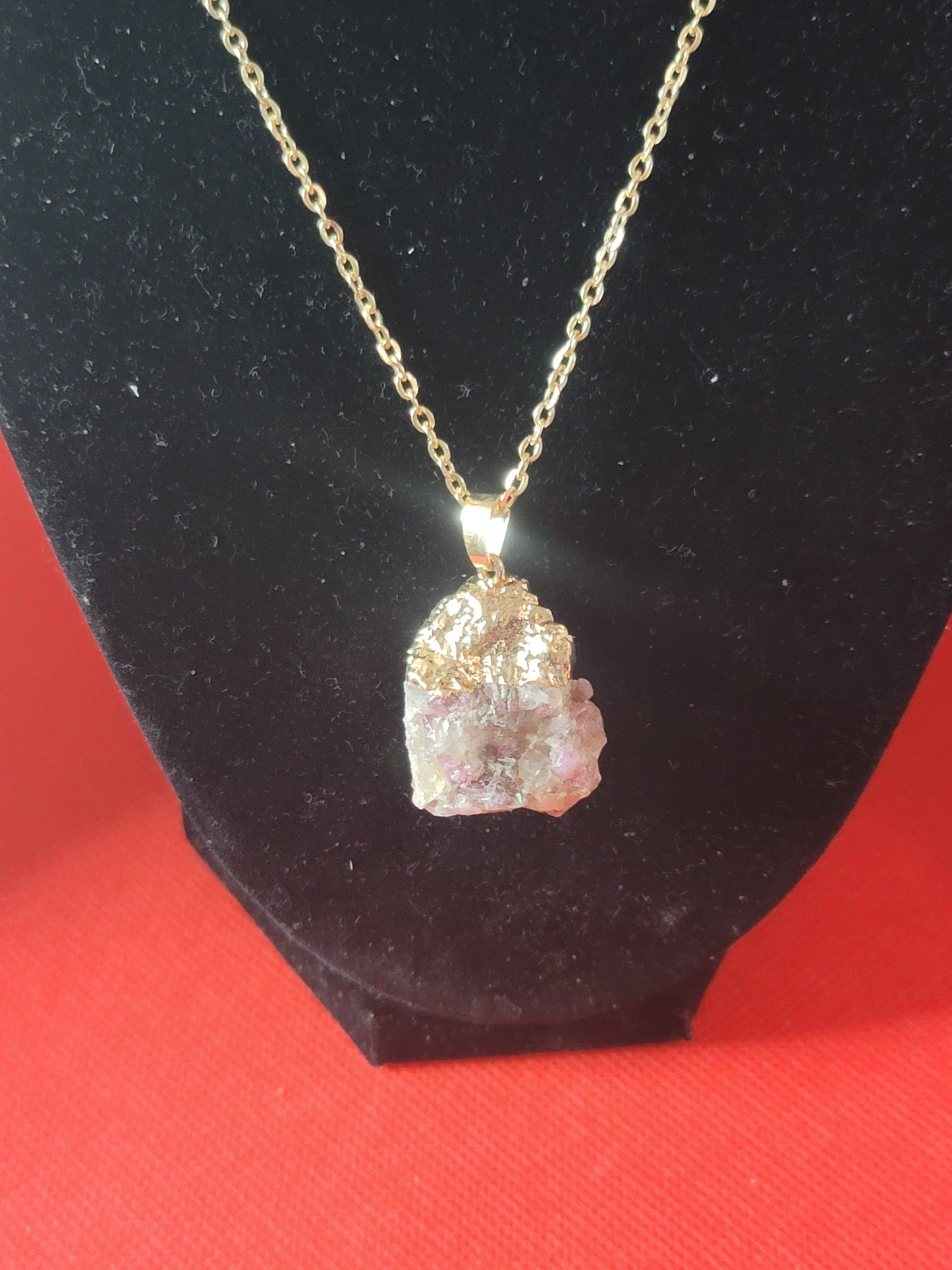 Gold Trimmed Gemstone Necklace