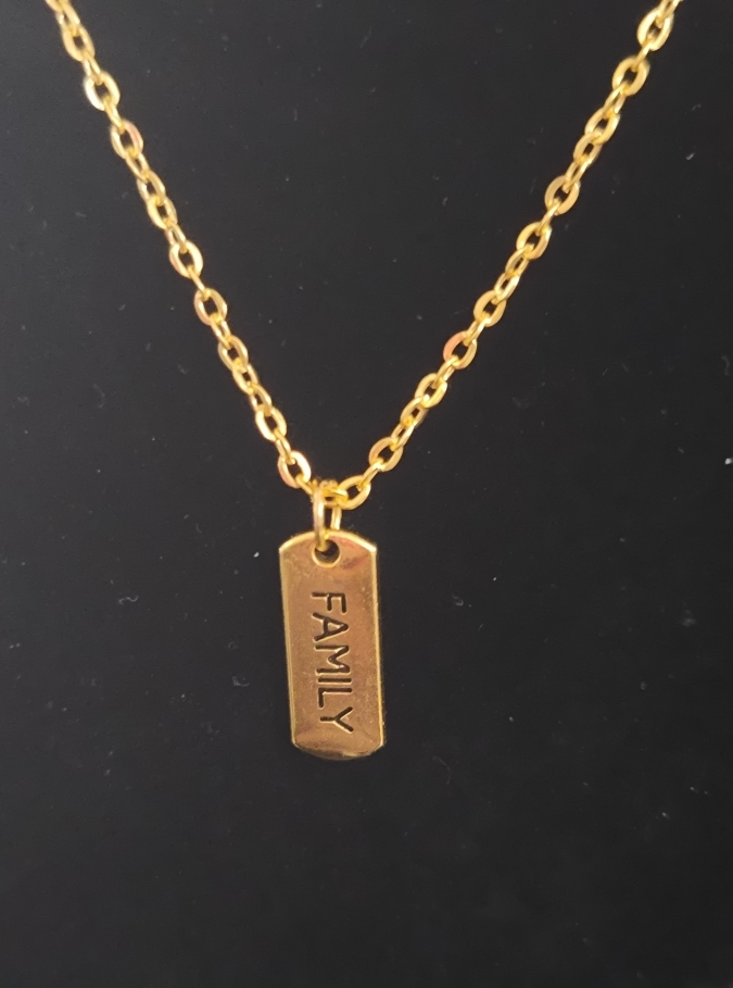 Word Pendant Chain Necklace
