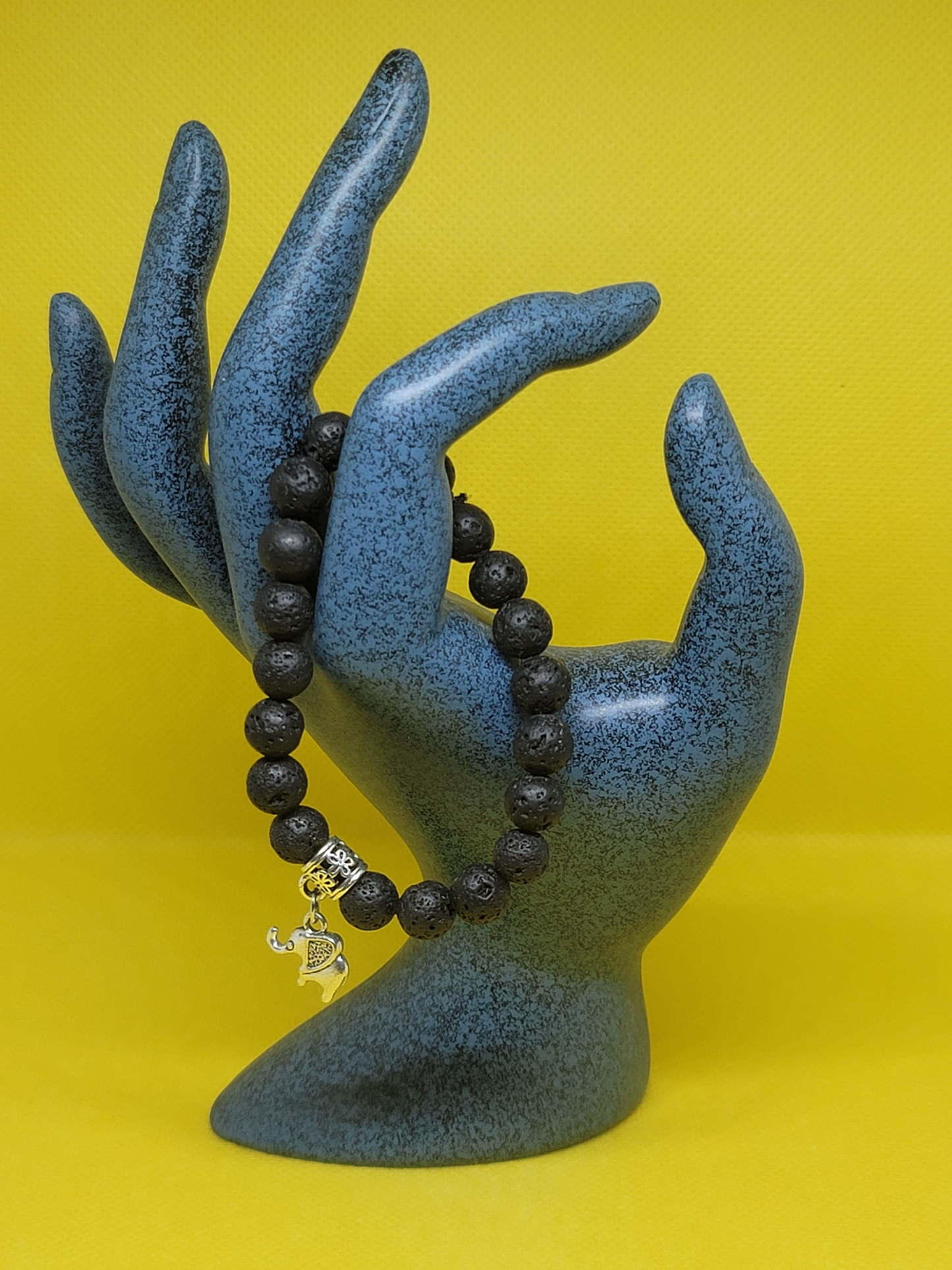 Black Lava Chakra Bracelet