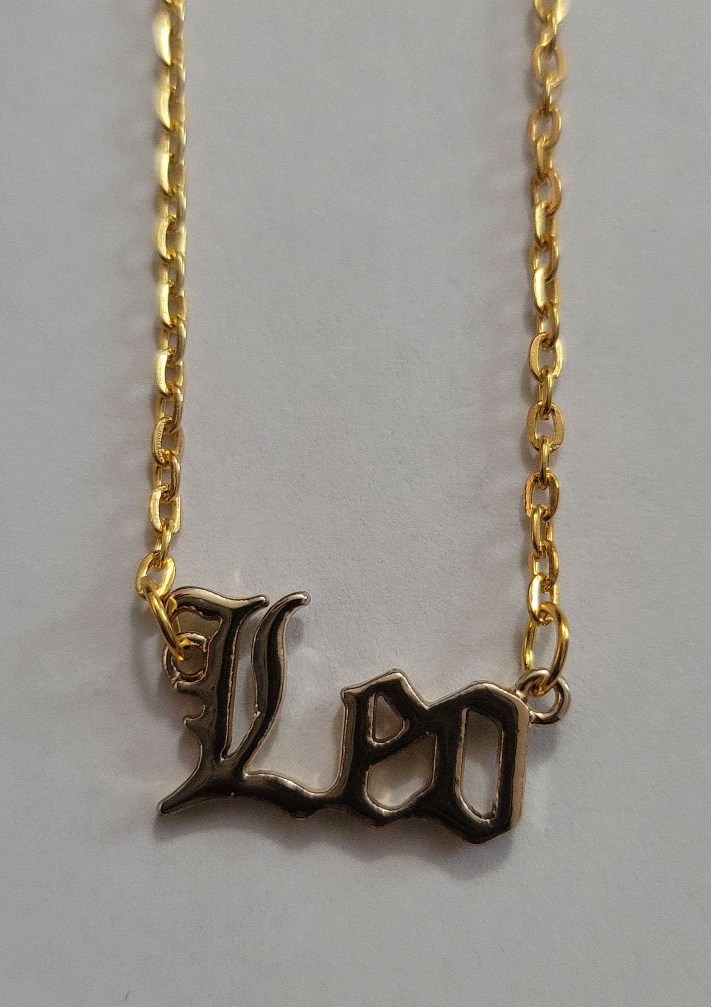 Gold Leo Pendant Necklace