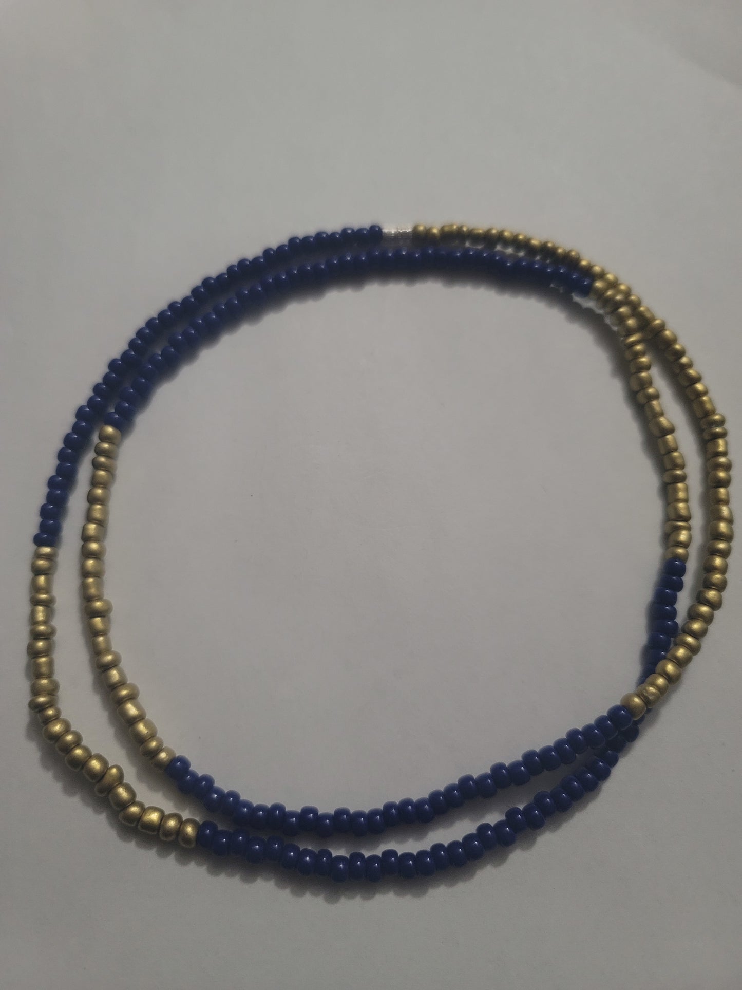 Dark Blue and Gold Waist Beads