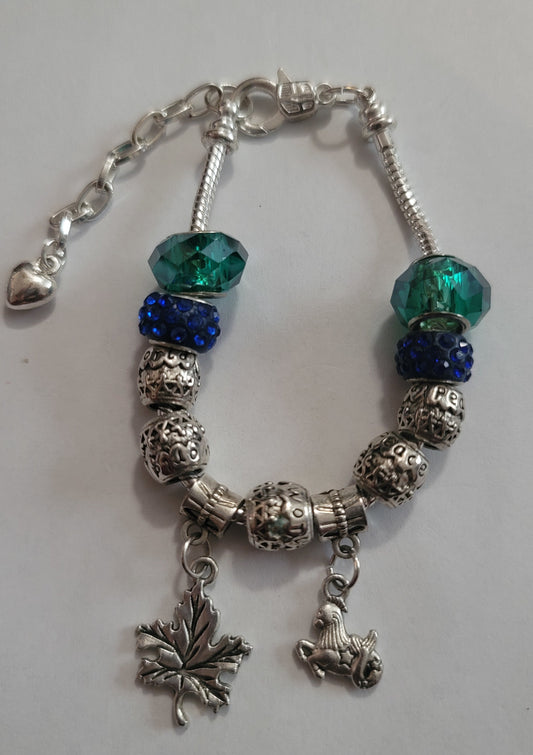Capricorn's Pansy Charm Bracelet